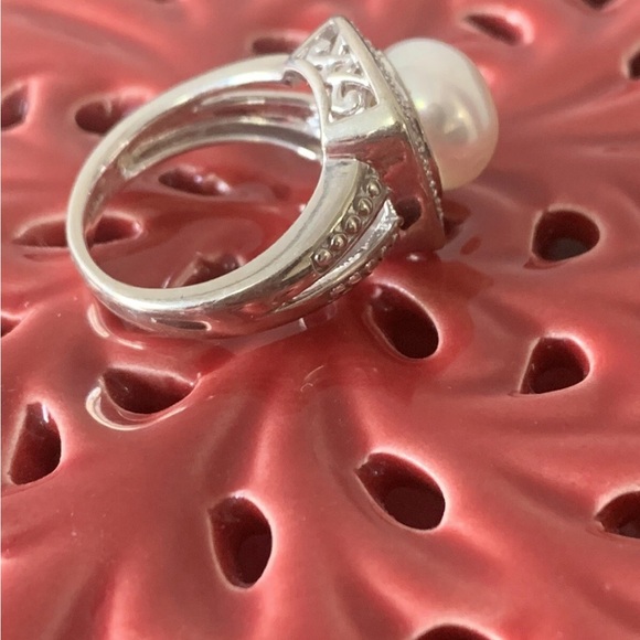 Honora Freshwater Cultured Pearl And 1/10 Ct Tw Diamond Ring - Picture 3 of 9